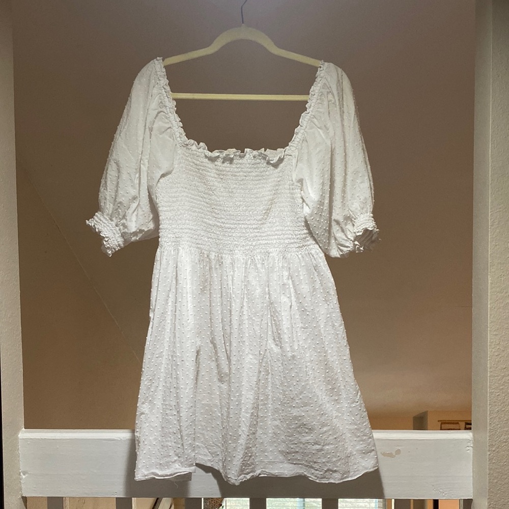 Nap Dress Athena - sheer white Swiss dot